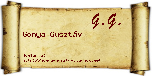 Gonya Gusztáv névjegykártya