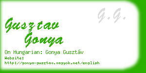 gusztav gonya business card